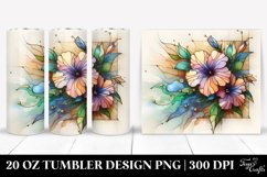 Vibrant Monkey made of Flowers, High-Res 20 Oz Tumbler Product Image 1