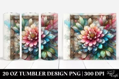 Abstract Wooden Zinnia 20 Oz Tumbler Product Image 1