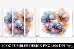 Abstract Glossy Pansy Clipart 20 Oz Tumbler Product Image 1