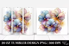 Abstract Glossy Pansy Clipart 20 Oz Tumbler Product Image 1