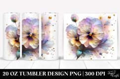 Abstract Glossy Pansy Clipart 20 Oz Tumbler Product Image 1