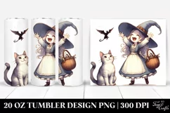 Excited Vintage Witch | 20 oz Tumbler Product Image 1