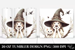 Excited Vintage Witch | 20 oz Tumbler Product Image 1