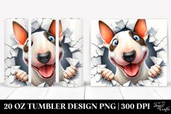 Crazy Fur Bull Terrier Tumbler | 20 Oz Product Image 1