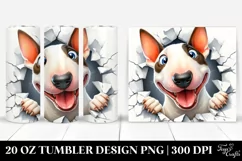 Crazy Fur Bull Terrier Tumbler | 20 Oz Product Image 1