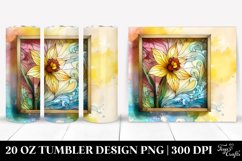 Abstract Wooden Daffodil 20 Oz Tumbler Product Image 1