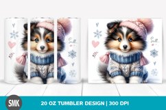 Watercolor Baby Shetland Sheepdog Tumbler Product Image 1