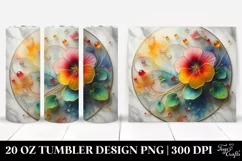 Colorful Nasturtium Marble Tumbler Product Image 1