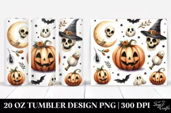 Watercolor Funny Halloween Pumpkin 20 Oz Tumbler Product Image 1