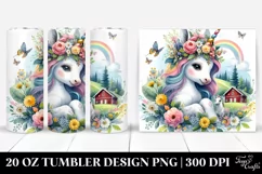 Countryside Baby Unicorn Tumbler Design Product Image 1