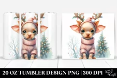 Baby Vizsla with Reindeer Horns PNG Product Image 1