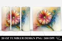 Abstract Wooden Gerbera 20 Oz Tumbler Product Image 1
