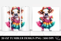 Dancer Baby Cow Tumbler Design Product Image 1
