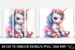 Dancer Baby Unicorn Tumbler Design Product Image 1