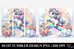 Rainbow Baby Unicorn Tumbler Design Product Image 1