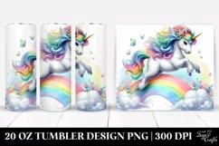 Rainbow Baby Unicorn Tumbler Design Product Image 1