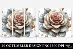 Detailed Glossy Rose | 20 Oz Tumbler Product Image 1