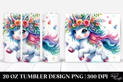 Running Baby Unicorn Tumbler Design Product Image 1