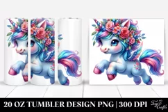 Running Baby Unicorn Tumbler Design Product Image 1