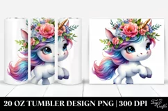 Running Baby Unicorn Tumbler Design Product Image 1