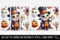 Funny Masquerade Halloween Clipart 20 Oz Tumbler Product Image 1