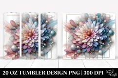 Glossy Chrysanthemum Tumbler Design Product Image 1