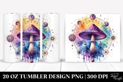 Magical Celestial Mushroom Watercolor 20 Oz Tumbler Product Image 1