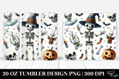 Simple Funny Halloween Skeleton 20 Oz Tumbler Product Image 1