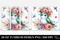 Sitting Hummingbird Tumbler Design Product Image 1