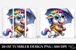 Cute Baby Unicorn Jumping with Cool Haircut Product Image 1