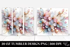Abstract Cherry Blossom Clipart 20 Oz Tumbler Product Image 1