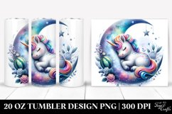 Napping Baby Unicorn Tumbler Design Product Image 1