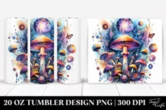 Magical Celestial Mushroom Clipart 20 Oz Tumbler Product Image 1