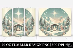 Retro Nativity Scene Clipart 20 Oz Tumbler Product Image 1
