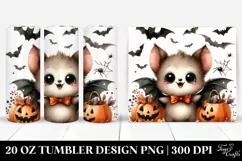 Watercolor Funny Halloween Bat 20 Oz Tumbler Product Image 1