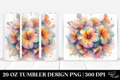 Abstract Nasturtium Watercolor 20 Oz Tumbler Product Image 1