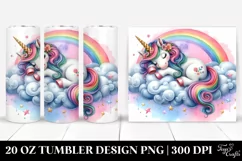 Unicorn Napping Cloud Tumbler | 20 Oz Tumbler Product Image 1
