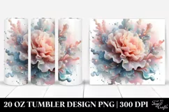 Abstract Shiny Carnation Clipart 20 Oz Tumbler Product Image 1