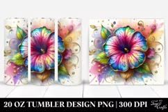 Colorful Petunia Tumbler Design Product Image 1