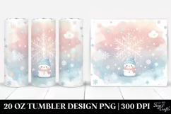 Simple Snowflake Digital Painting | 20 oz Tumbler Product Image 1