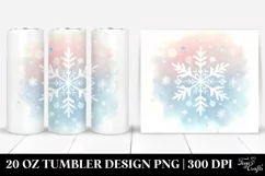 Simple Snowflake Digital Painting | 20 oz Tumbler Product Image 1