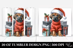Baby Ridgeback with Santa Hat PNG Product Image 1
