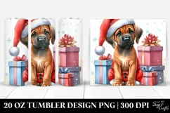 Baby Ridgeback with Santa Hat PNG Product Image 1