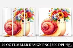 Cute Cartoon-Style Snail | 20 oz Tumbler Product Image 1