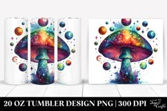 Magical Celestial Mushroom Clipart 20 Oz Tumbler Product Image 1
