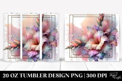 Abstract Pastel Gladiolus | 20 oz Tumbler Product Image 1