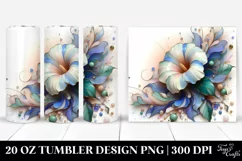 Glossy Morning Glory, Transparent 20 Oz Tumbler Product Image 1