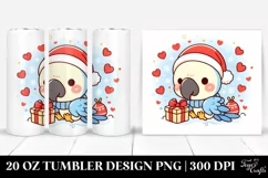 Cute Baby Macaw with Hearts Clipart Product Image 1