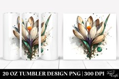 Abstract Wooden Stained Crocus | 20 Oz Tumbler Product Image 1