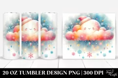 Vibrant Cloud with Snowflakes | 20 oz Tumbler Product Image 1